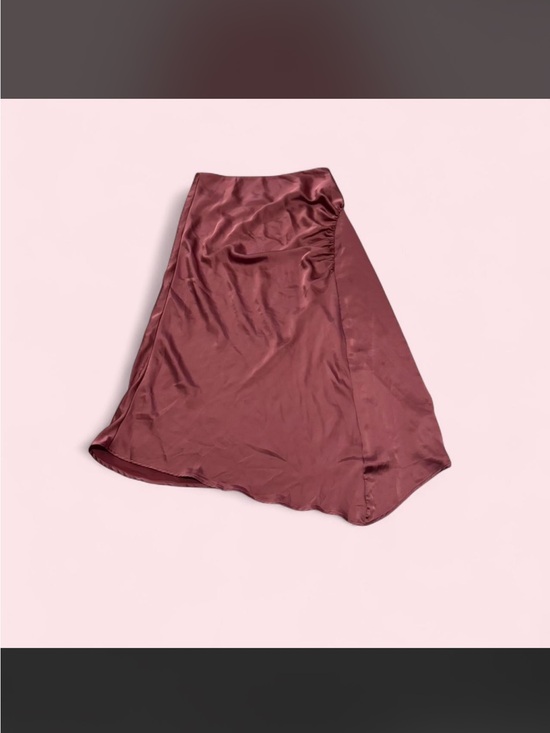 Worthington Dresses & Skirts - Worthington Asymmetrical Satin Midi Skirt in Mauve